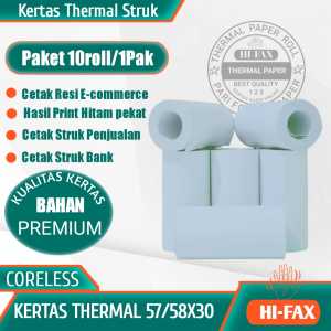 Kertas Thermal Murah 58x30 Paket 10 Roll