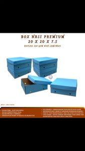 Box Nasi Kotak Dus 20X20 Dus Nasi 20x20 Bahan 350 Gsm (Isi 10 Pcs-BB5P7)