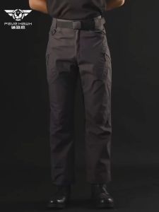 IX9 Tactical Pants Mens Slim Fit Elastic Loose Military Fan Training Pants Outdoor Work Suit Pants Straight Combat Pants