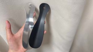 Portable Metal Shoe Horn | Compact Black Shoe Helper for Travel | Easy Slip-On Tool for Men & Women