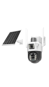 4G Solar Security Camera 8MP Dual Lens 4K Outdoor CCTV Waterproof IP66 Night Vision + PIR Motion Detection V380 Pro APP