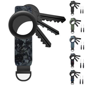 Key Organizer Compact Keyholder Anti-Lost Metal Keychain with Airtag Case Compatible with Apple AirTag Finder Tracker Alumin