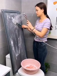 Chổi lau kính cầm tay thông minh đa năng 2 trong 1 gạt nước cửa kính tay cầm nối dài tiện lợi