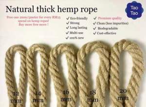 1 roll with 10% bulk discount(50 meters) Natural Premium Thick Bright Brown Twin rope/Jute rope/Tali guni for cat scratcher rope gardening decoration