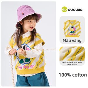 DUDUJIA | Áo Len Dệt Kim Cho Bé 100% Cotton Mùa Xuân Thu