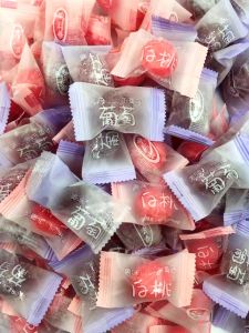 Japanese Style Peach Flavored Fruit Candy Bulk Popular Wedding Candy Hard Candy High Aesthetic Packaging Good Looking Candy Snacks
