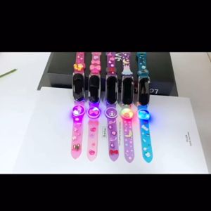 Jam Tangan Anak Digital LED 3D Sanrio Import Lucu Melody Kuromi Cinamorol Labubu Terbaru Trendy
