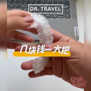 🚿 Dr Travel Disposable Waterproof Hotel Travel Airbnb Shower Cap 独立包装一次性防水旅游酒店民宿冲凉帽浴帽高压加厚 Topi Mandi Sekali Guna
