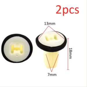 [HCM] Set 2 đinh tán nhựa 7mm màu kem cho xe hơi Ford Focus MK2 04-11 chốt vít kẹp nhựa đèn hậu ô tô