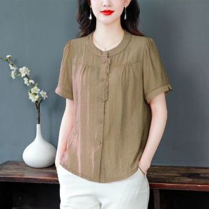 HUAXUNRAN | Summer Lightweight Cotton Linen Womens Loose T-shirt
