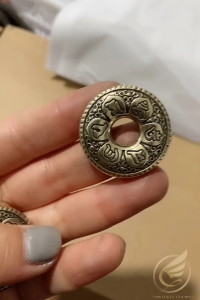 Móc Khóa Phong Thủy Hình Đồng Điếu Khấu Bình An Khắc Lục Tự Chân Ngôn Bằng Đồng Thau - Đồ Đồng Thuận Tâm