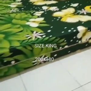 KING SIZE/NO1 & SUPER KING SIZE/SIZE JUMBO SARUNG KASUR BUSA RESLETING/COVER KASUR BUSA/SEPREI RESLETING UKURAN 200 × 180 × 5 CM - 40 CM & 200 × 200 × 5 cm - 40 cm DAN BISA REQUES UKURAN