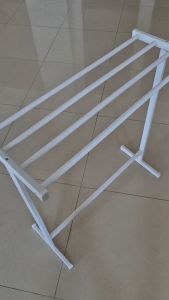 Towel Rack Small Simple Solid Rubber Wood Hanger Rack Stand