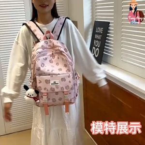 Balo đi học nữ Balo thời trang nữ họa tiết vẽ tay xinh xắn cute phong cách hàn quốc ulzzang nhiều ngăn chống thấm nước TTS51