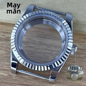 Vỏ Đồng Hồ Bằng Thép Không Gỉ Chất Lượng Cao 36mm/40mm Fit NH34 NH35 NH36 ETA2824 PT5000 Với Vòng Đeo Tay Kiểu Tổng Thống Mặt Kính Sapphire