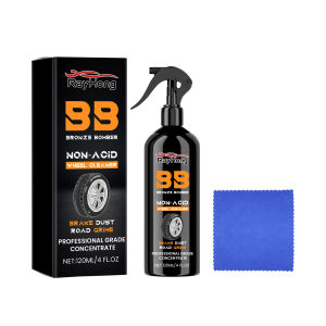 Rayhong Tire Cleaner Spray Car Tire Rust Cleaning And Decontamination Brightening ​shine Coating Tyre Gloss Plastic Rubber Wheel Restorer Agent Tire Shine Brightener Wax Tire Wheel Cleaner Tyre Gloss Tire Wax Car Retreading Cleaning Spray 120ml