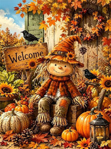 HUACAN Pumpkin Diamond Mosaic On The Basement Halloween Diamond Painting Landscape Full Drill Picture Of Rhinestones
