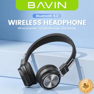 BAVIN BH38 High Bass Bluetooth Wireless Headphones w/ Built-In Microphone Universal Compatible Lightweight Headset
