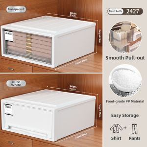 XUNHUAI | Transparent Drawer-type Plastic Underwear Storage Box