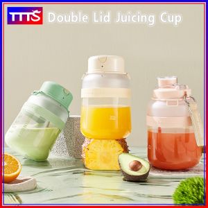 Uringo không dây USB mini Cốc ép nước điện với nắp đôi hộ gia đình đa chức năng máy ép trái cây dễ di chuyển nhỏ Điện Ép thùng máy xay trái cây