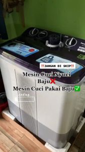 {COD} sarung mesin cuci 2tabung Cover Mesin Cuci Bahan Tebal Super Premium Waterproof Tipe 2 Tabung bukaan atas