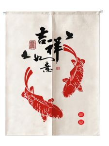 ผ้าม่านประตูสไตล์จีนคลาสสิก ผ้าฝ้ายลินินตกแต่งห้องนอนและครัว ผ้าม่านกั้นทางเข้าบ้าน ผ้าม่านกันลม ผ้าม่านกันแสงแดด