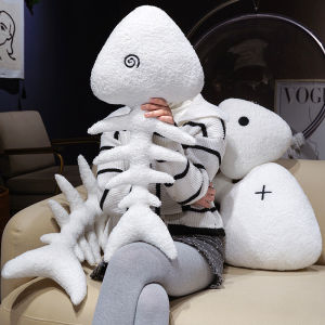 YF Creative Fish Bone Plush Cotton Doll Soft Body Pillow Leg Hugging Pillow FY