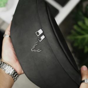 Tas Selempang Pria Kulit Sapi Leaderbag Hitam Waterprof Waistbag Tas Pinggang Cowok Multifungsi Slingbag