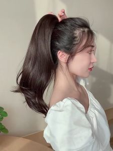 แฮร์พีชหางม้า แบบลอนปลอย 45ซม ผมนุ่มไม่เงา กิ๊บ3ขา ใช่งานง่าย