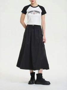Summer 2026 New Simple Pure Color Slim Fit Versatile Half Skirt