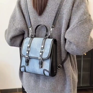 BJ43933 - BLUE/GRAY/KHAKI - TAS RANSEL SLEMPANG HANDBAG TAS WANITA FASHION IMPORT MODIS ELEGAN TERMURAH TERLARIS TERBARU TAS BATAM BQ3933