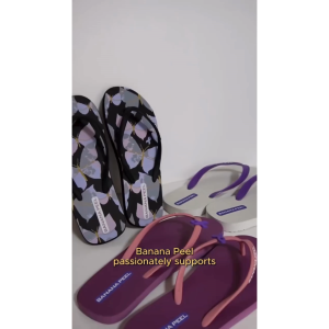 Banana Peel Hope for Lupus Flip Flops for Ladies