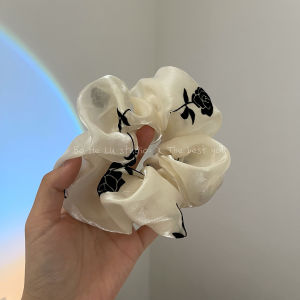 Black Rose Large Bow Hair Ties: A Vintage Hong Kong Style Accessory