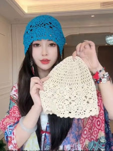 Mũ Dệt Kim Thêu Hoa Mỏng Mùa Xuân Thu Cho Nữ Đi Chơi Du Lịch Mũ Trùm Đầu Cổ Điển Nghệ Thuật Mũ Trùm Đầu Mùa Đông Mũ Trùm Đầu Mùa Hè
