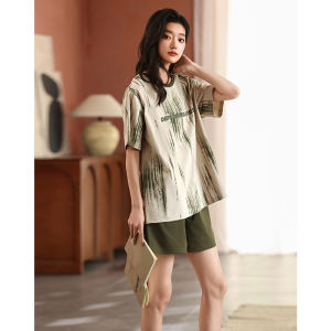 Cotton Summer Short Sleeve Shorts Leisure Couples Home Wear