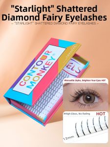Festive Christmas New Years Fairy Tassel Eyelash Extensions Glittering Star Diamond Decorative Hair Fairy Cartoon