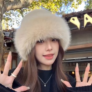 Jiaxun | Thermal Insulation Winter Fur Mongolian Hat White