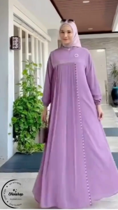 AZZAHRA DRESS Terbaru 2025 Mix Payet Swarosky Mewah Dress Kondangan Kekinian Bahan Ceruty Viral