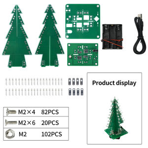 occkic | 2026 3D Christmas Tree DIY Kit Welding Free Colorful LED Flashing Electronic Fun Practice assembly kit Handmade Holiday Ornament