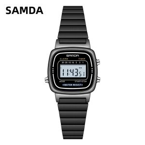 Sanda | Đồng Hồ Kỹ Thuật Số Cao Cấp Dành Cho Nữ SANDA 6053 Chống Nước Thể Thao Màn Hình LED Dây Đeo Thép Không Gỉ Thiết Kế Thanh Lịch Tích Hợp Chức Năng Bấm Giờ.