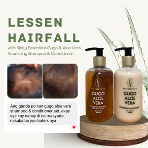 Kinay Essentials Gugo and Aloe Vera Anti Hairfall Nourishing Conditioner 4 PCS BUNDLE for hairfall control