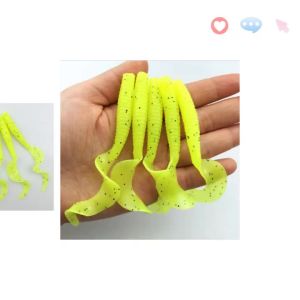 5pcs/Lot Long Tail Jig Wobbler Worm Soft Lures 8cm 4.2g Salt With Fishy Smell Silicone Artificial Bait Swimbait Carp Bass Tackle