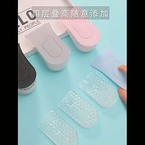 1 Pair Height Increase Half Insoles Silicone Invisible Heightening Insole for Men and Women