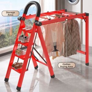 Reinforced Multifunctional Folding Step Ladder