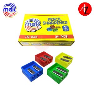 MGK TS-826 Plastic Sharpener 2 Hole 24 Pcs