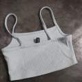 HNM BLUE TANKTOP CROP TUBE TOP KEMBEN STRAPLESS. 