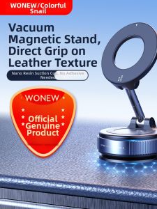 WONEW | Magnetic Vacuum Adhesion Phone Mount Multi-Use Portable Car and Desktop