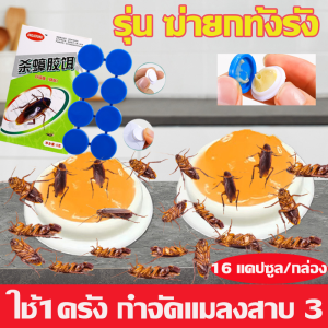 💥50ปีไม่มีแมลงสาบ💥ยาฆ่าแมลงสาบ 1ฟรี1 ติดเชื้อ1ตัว ตายทั้งรัง ยากำจัดแมลงสาบ เจลฆ่าแมลงสาบวิฆ่าแมลงสาบทุกชนิดดักไล่แมลงสาบ 16เม็ดล่อแมลงสาบ ก็ติดไว้ก็พ ปลอดภัยสำหรับคนและสัตว์เลี้ยง ปลอดสารพิษ ฆ่าแมลงสาบ ตราการฆ่า มากถึง 100% ที่ดักแมลงสาบ