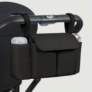 Stroller Hanging Bag Accessory | Convertible Shoulder Bag | Large Capacity Pushcart Storage Diaper Crossbody Bag