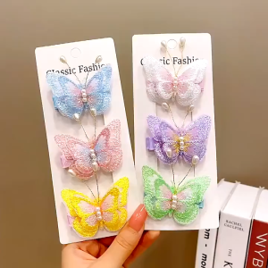 Child Butterfly Hair Clip Princess 🎀 甜美百搭儿童发夹 Klip Rambut Aksesori Rambut Budak Perempuan Bentuk Rama-Rama Comel Kids Hair Accessories